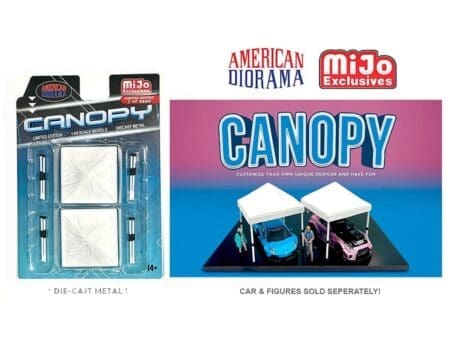American Diorama 1:64 2 Pack Canopy Set - White - MiJo Exclusives