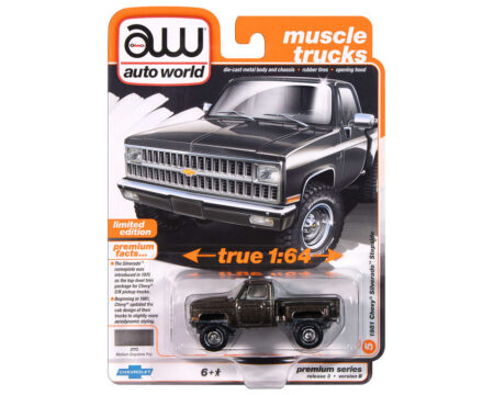 Auto World 1:64 1981 Chevrolet Silverado Stepside 10 Pickup - Medium Graystone Poly - Limited Edition