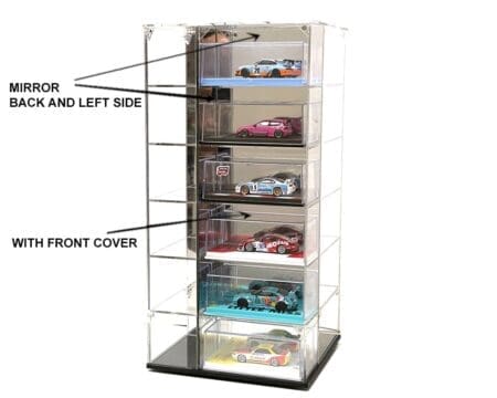 Showcase 1:64 Large 24-Car Display Desk Top Spinner with Mirror (8"x 8"x16.5") - MiJo Exclusives - Image 3