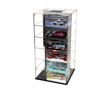 Showcase 1:64 Large 24-Car Display Desk Top Spinner with Mirror (8"x 8"x16.5") - MiJo Exclusives - Image 4