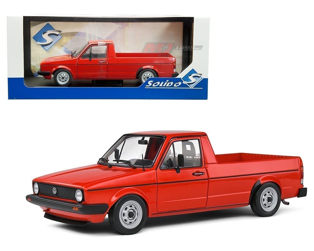 SOLIDO - Voiture de 1982 couleur rouge – VW Caddy MK.1 - 1/18 - SOL1803511