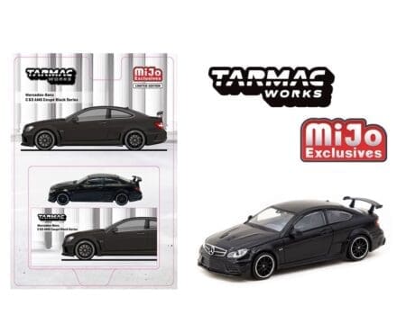 Tarmac Works 1:64 Mercedes-Benz C 63 AMG Coupé Black Series - Matte Black - MiJo Exclusives