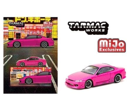 (Preorder) Tarmac Works 1:64 VERTEX Nissan Silvia (S15) - Pink Metallic - MiJo Exclusives