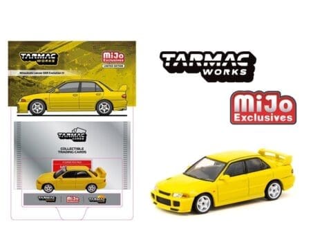 Tarmac Works 1:64 Mitsubishi Lancer GSR Evolution III - Yellow - MiJo Exclusives