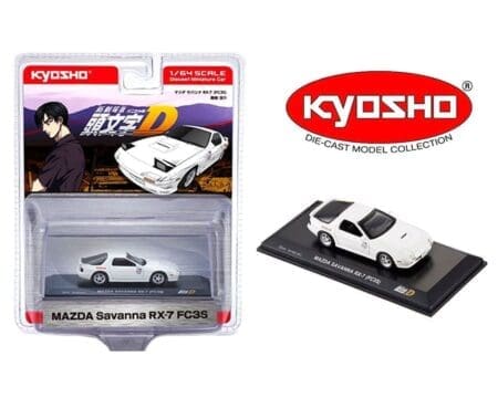 Kyosho 1:64 Initial D Mazda Savanna RX-7 FC3S - White - Limited Edition