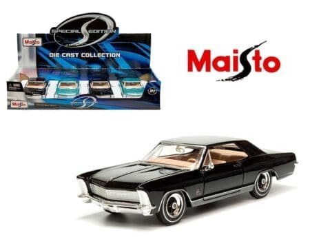 Maisto 1:24 1965 Buick Riviera - Black, Blue - Special Edition - Display Tray Set of 4
