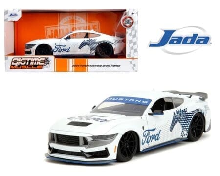 Jada 1:24 2024 Ford Mustang Dark Horse - White  - Bigtime Muscle