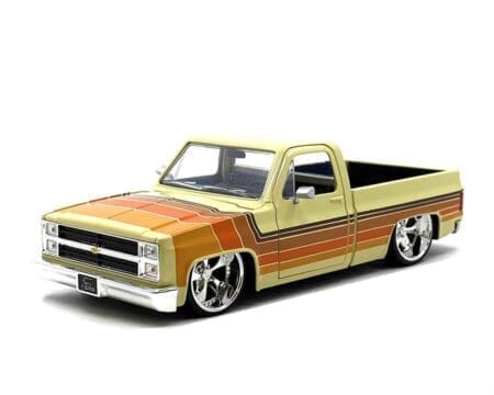 Jada 1:24 1985 Chevrolet C10 Pickup with Cartelli Wheels - Beige - Just Trucks - MiJo Exclusives Limited Edition 2,400 Pieces - Image 2