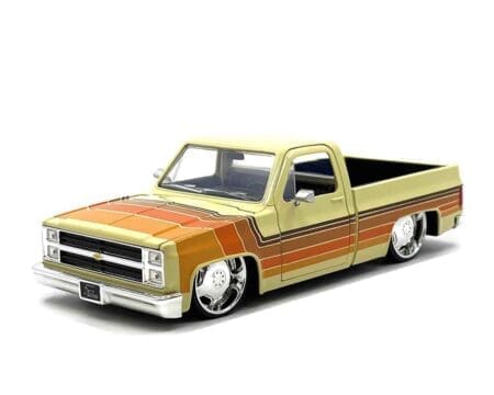 Jada 1:24 1985 Chevrolet C10 Pickup with Lowenhart Wheels - Beige - Just Trucks - MiJo Exclusives Limited Edition 2,400 Pieces - Image 2