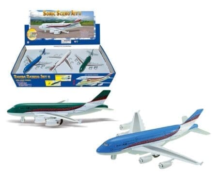 Sonic Sceno Jet II 8.5" Aircraft with Opening Top - Display Tray Set of 6