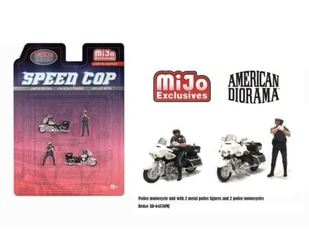 American Diorama 1:64 Figures Speed Cop Police Motorcycles - MiJo Exclusives Limited