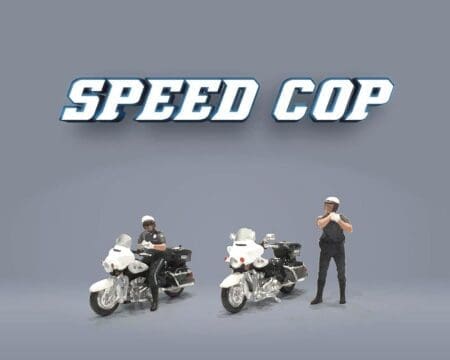 American Diorama 1:64 Figures Speed Cop Police Motorcycles - MiJo Exclusives Limited - Image 2