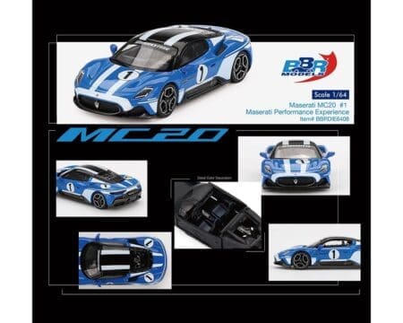 BBR Models 1:64 Maserati MC20 #1 Maserati Performance Experience - Blue - Limited Edition