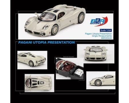 BBR Models 1:64 Pagani Utopia Presentation Grigio Rinascimento - Limited Edition