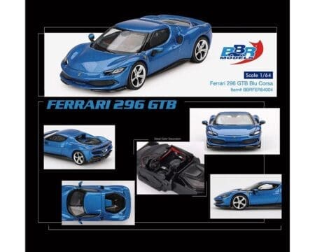 BBR Models 1:64 Ferrari 296 GTB - Blu Corsa - Limited Edition