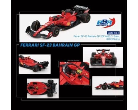 (Preorder) BBR Models 1:64 Ferrari SF23 #55 C. Sainz 2023 Bahrain GP - Limited Edition