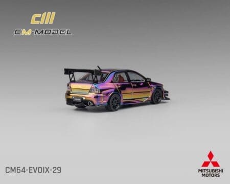 CM Model 1:64 Mitsubishi Lancer Evolution IX Widebody - Chrome Purple - Limited Edition - Image 3