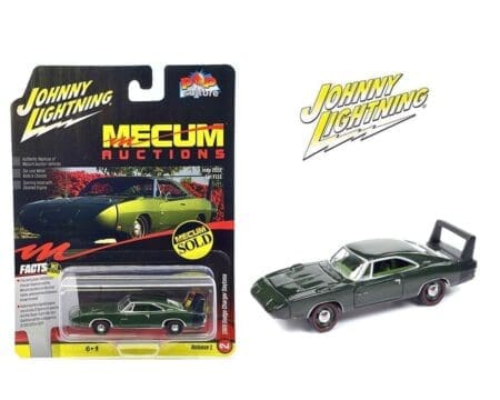 Johnny Lightning 1:64 Mecum Auction 1969 Dodge Charger Daytona - Green