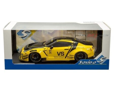Solido 1:18 2020 Nissan GT-R (R35) with Liberty Walk Body Kit 2.0 - Yellow