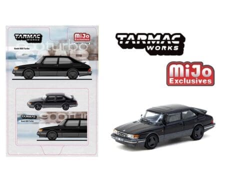 Tarmac Works 1:64 Saab 900 Turbo - Black - MiJo Exclusives