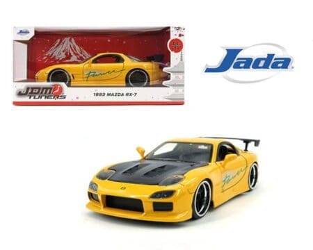 Jada 1:24 Mazda RX-7 HKS Tuned - Yellow - JDM Tuners