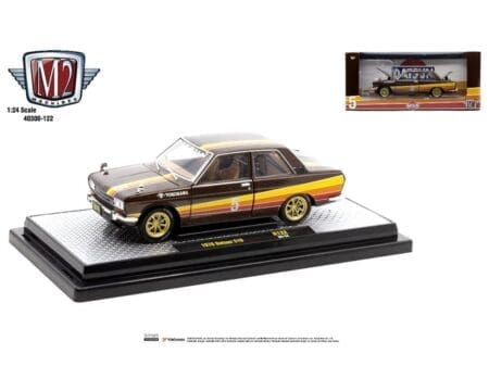 M2 Machines 1:24 1970 Datsun 510 - Black with Stripes - Release 122 Version B