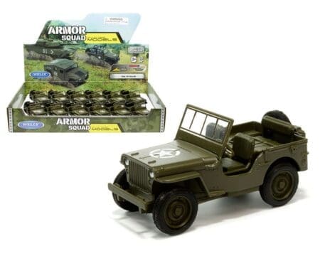Welly  4.5" Jeep Willys MB - Display Tray Box Set of 12