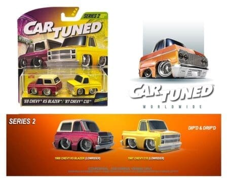 CarTuned 1:64 2-Pack Series 2 - 1969 Chevrolet K5 Blazer Lowrider and 1987 Chevrolet C10 Lowrider