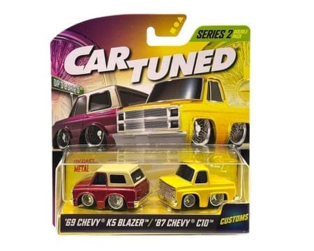 CarTuned 1:64 2-Pack Series 2 - 1969 Chevrolet K5 Blazer Lowrider and 1987 Chevrolet C10 Lowrider - Image 2