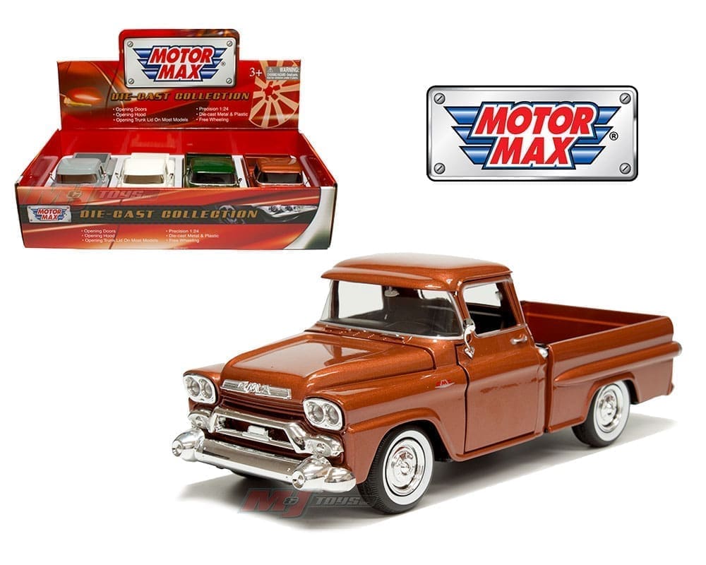 Motormax 1:24 1957 GMP Blue Chip Pickup and 1958 GMC 1000 Wideside
