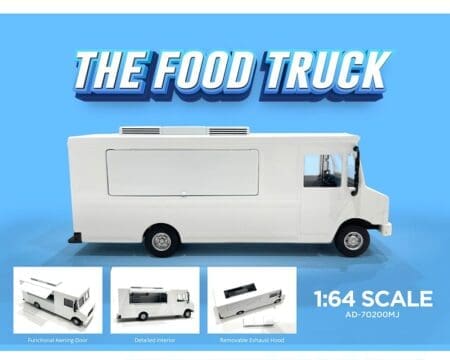 American Diorama 1:64 Food Truck Plain White Truck - MiJo Exclusives - Image 3