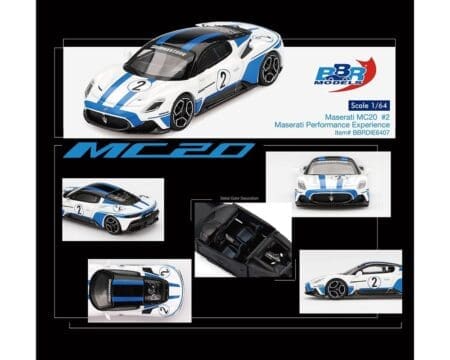 (Preorder) BBR Models 1:64 Maserati MC20 #2 Maserati Performance Experience - White - Limited Edition