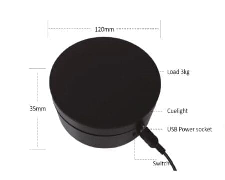 Mini Turntable Display 4.75" - Black - Image 4
