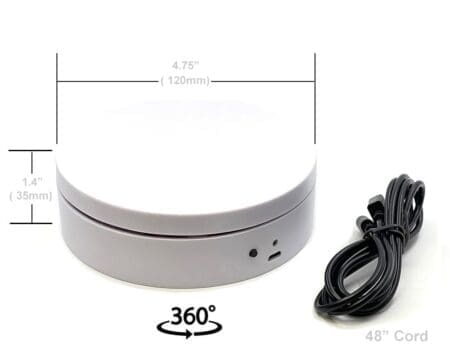 Mini Turntable Display 4.75" - White - Image 3