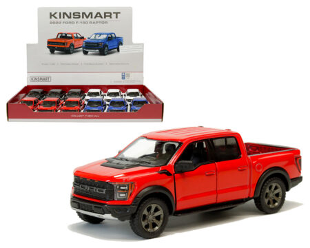 Kinsmart 1:46 2022 Ford F-150 Raptor 5" (KT5436D) - Display Tray Set of 12
