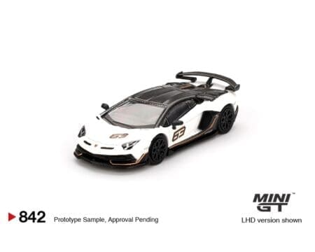 (Preorder) Mini GT 1:64 Lamborghini Aventador SVJ 63 - Bianco Asopo - Image 2