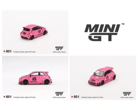 (Preorder) Mini GT 1:64 ABARTH 595 LB-WORKS x Abas Works - Pink