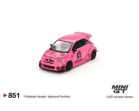 (Preorder) Mini GT 1:64 ABARTH 595 LB-WORKS x Abas Works - Pink - Image 2