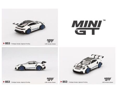 (Preorder) Mini GT 1:64 Porsche 911 (992) GT3 RS Weissach Package - White with Indigo Blue