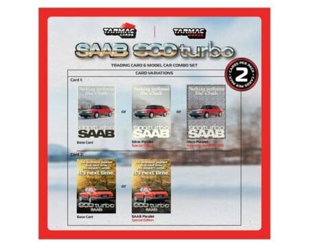 (Preorder) Tarmac Works 1:64 Saab 900 Turbo - Red - Tarmac Cards - MiJo Exclusives - Image 2