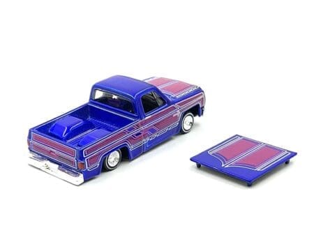 Maisto 1:64 1987 Chevrolet 1500 Lowriders - Metallic Blue - Design Lowriders - MiJo Exclusives Limited Edition 3,600 Pieces - Image 3