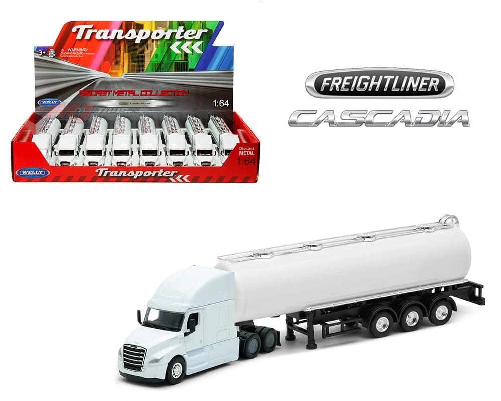 Welly 1:64 Freightliner Cascadia Tractor Trailer Tanker Only