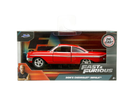 Jada 1:32 Dom's 1961 Chevrolet Impala - Red - Fast & Furious 8