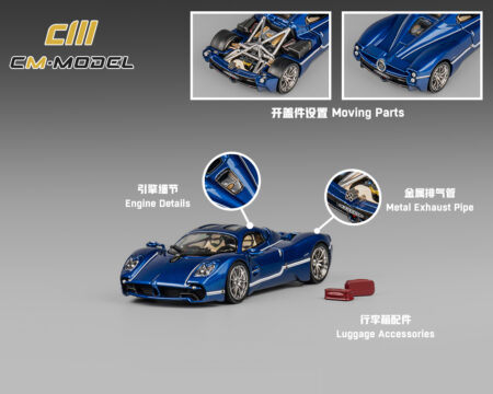 CM Model 1:64 Pagani Utopia - Metallic Blue - Image 2