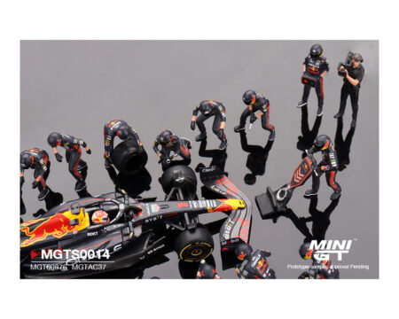 (Preorder) Mini GT 1:64 Oracle Red Bull Racing RB19 #1 Max Verstappen 2023 F1 Japanese Grand Prix Pit Crew Set Limited Edition 5000 Sets - Image 3
