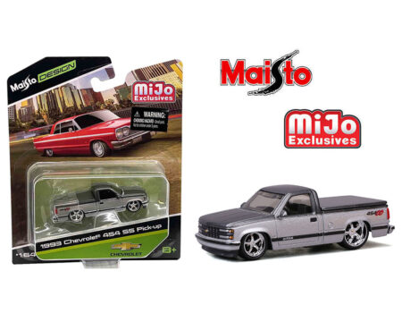 Maisto 1:64 1992 Chevrolet 454 SS Custom - Two Tone Silver Grey - Design Lowriders - MiJo Exclusives Limited Edition 3,600 Pieces
