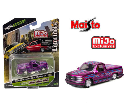 Maisto 1:64 1992 Chevrolet 454 SS Lowriders - Candy Pink - Design Lowriders - MiJo Exclusives Limited Edition 3,600 Pieces