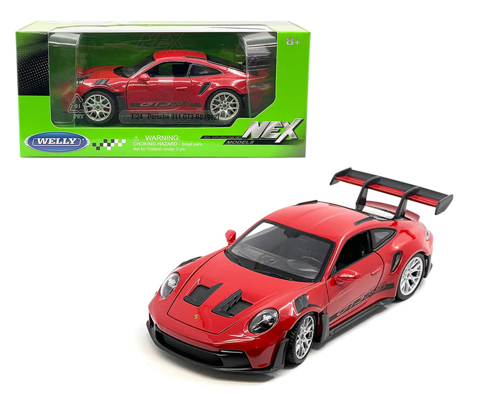 Welly 1:24 Porsche 911 GT3 RS (992 ) - Red - M & J Toys Inc. Die