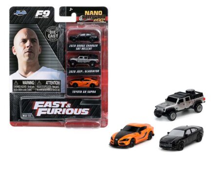 Jada 1.65" The Fast & Furious 9 2021 3-Pack #1 - Nano Hollywood Rides