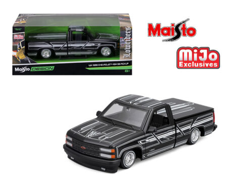 Maisto 1:24 1993 Chevrolet 454 SS Pickup Lowrider - Black - Design Lowriders - MiJo Exclusives